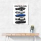 Nissan GT R Evolution Lineup Wall Art