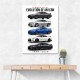 Nissan GT R Evolution Lineup Wall Art