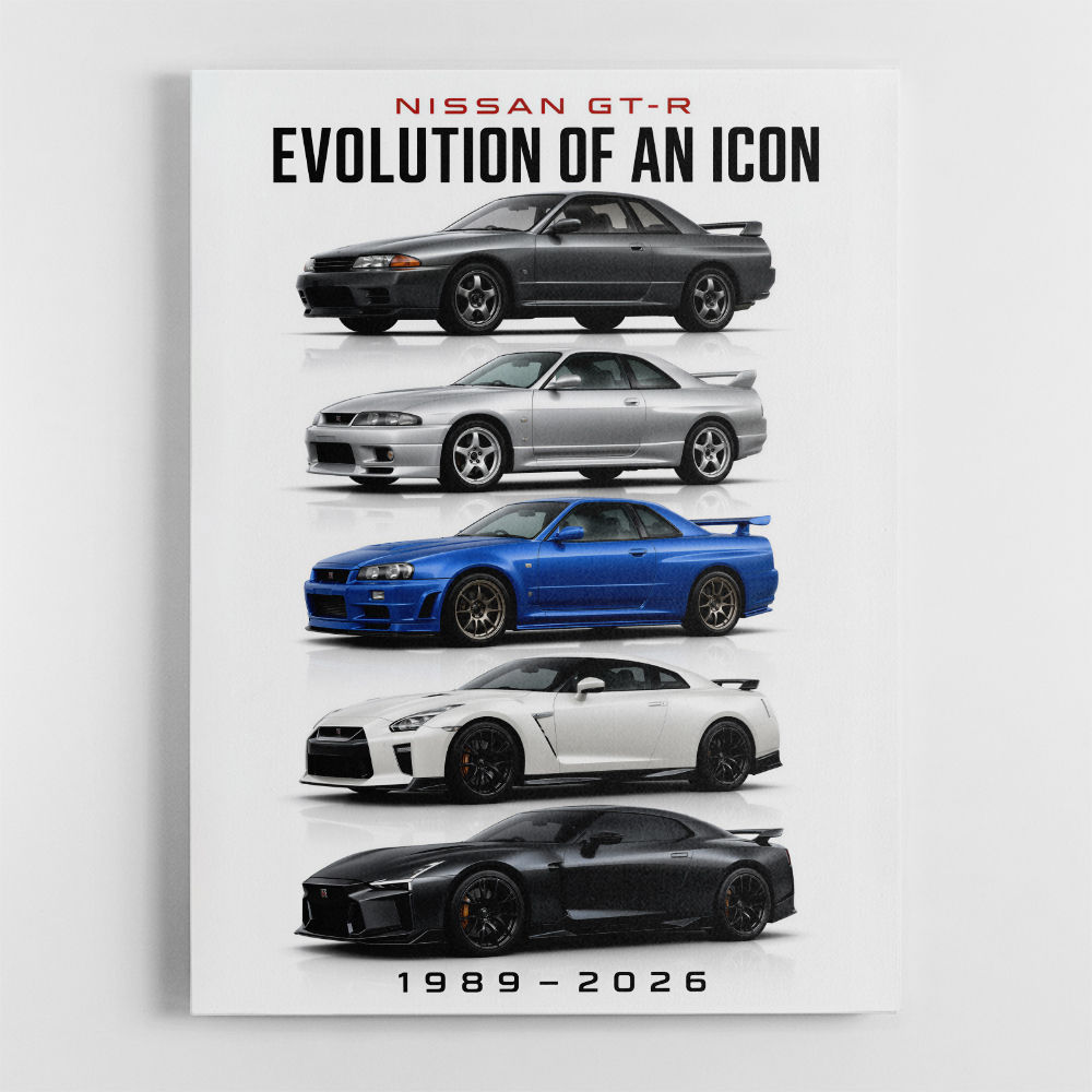 Nissan GT R Evolution Lineup Wall Art