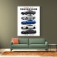 Nissan GT R Evolution Lineup Wall Art