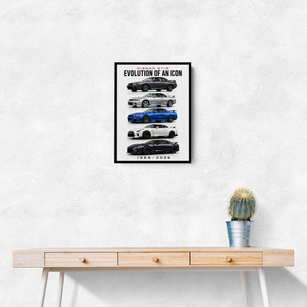 Nissan GT R Evolution Lineup Wall Art