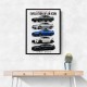 Nissan GT R Evolution Lineup Wall Art