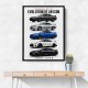 Nissan GT R Evolution Lineup Wall Art