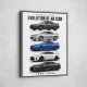 Nissan GT R Evolution Lineup Wall Art