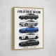 Nissan GT R Evolution Lineup Wall Art