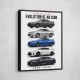 Nissan GT R Evolution Lineup Wall Art