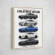 Nissan GT R Evolution Lineup Wall Art