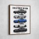 Nissan GT R Evolution Lineup Wall Art