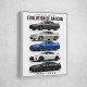 Nissan GT R Evolution Lineup Wall Art