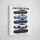 Nissan GT R Evolution Lineup Wall Art