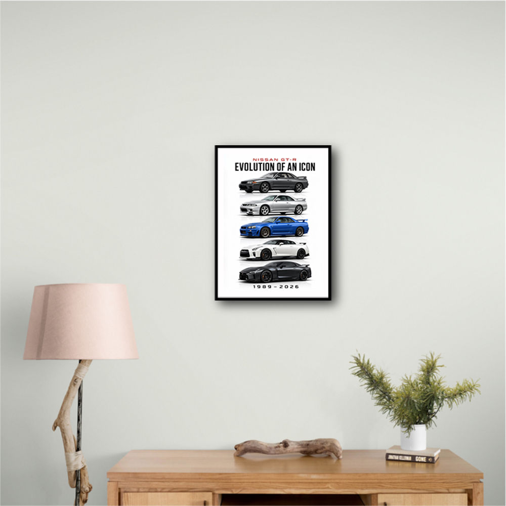 Nissan GT R Evolution Lineup Wall Art