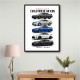 Nissan GT R Evolution Lineup Wall Art