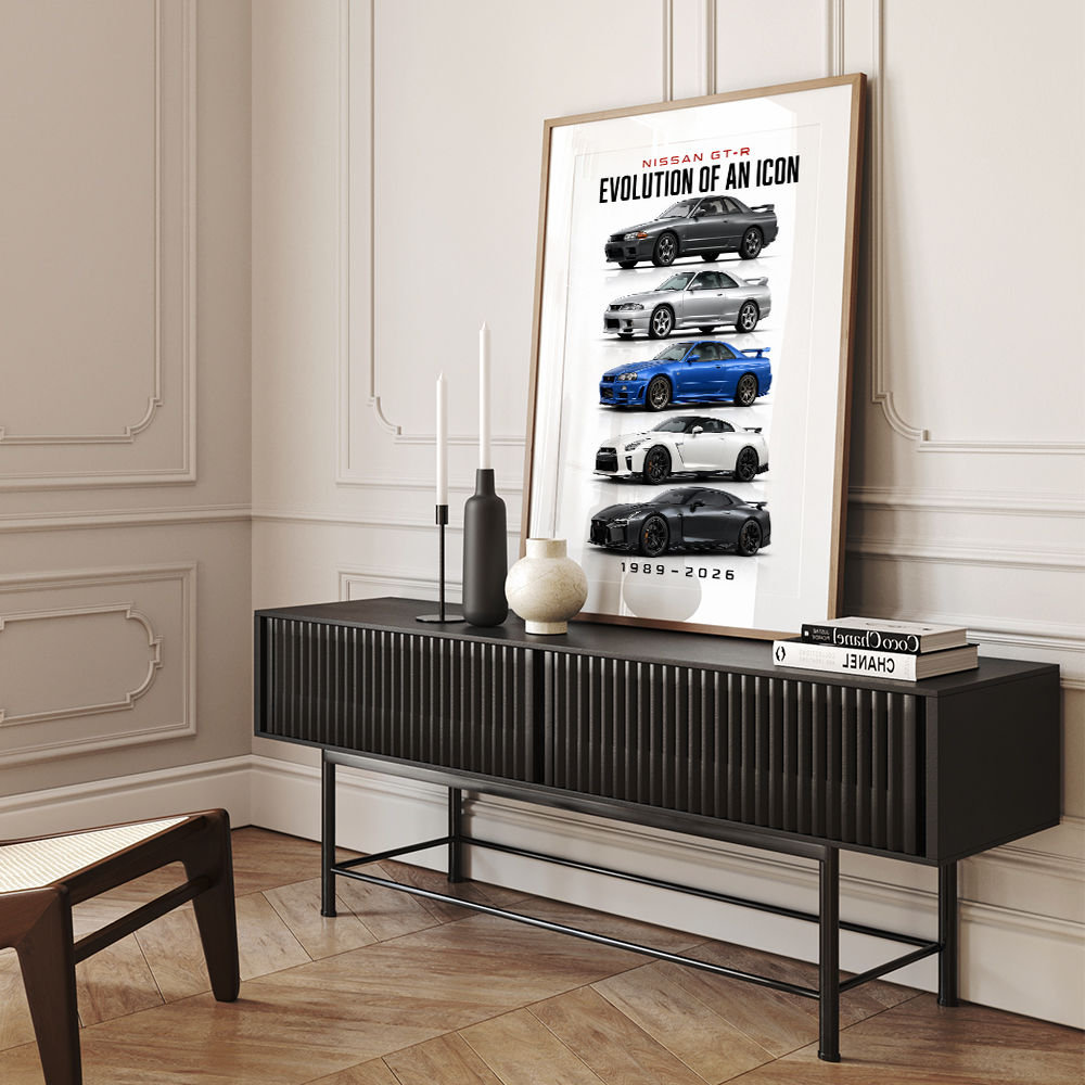 Nissan GT R Evolution Lineup Wall Art