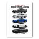 Nissan GT R Evolution Lineup Wall Art