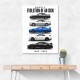 Nissan GTR Evolution White Background Art Print