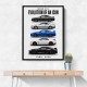 Nissan GTR Evolution White Background Art Print
