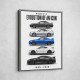 Nissan GTR Evolution White Background Art Print
