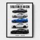 Nissan GTR Evolution White Background Art Print
