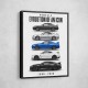 Nissan GTR Evolution White Background Art Print