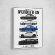 Nissan GTR Evolution White Background Art Print