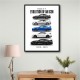 Nissan GTR Evolution White Background Art Print