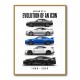 Nissan GTR Evolution White Background Art Print
