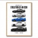 Nissan GTR Evolution White Background Art Print