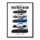 Nissan GTR Evolution White Background Art Print