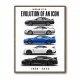Nissan GTR Evolution White Background Art Print