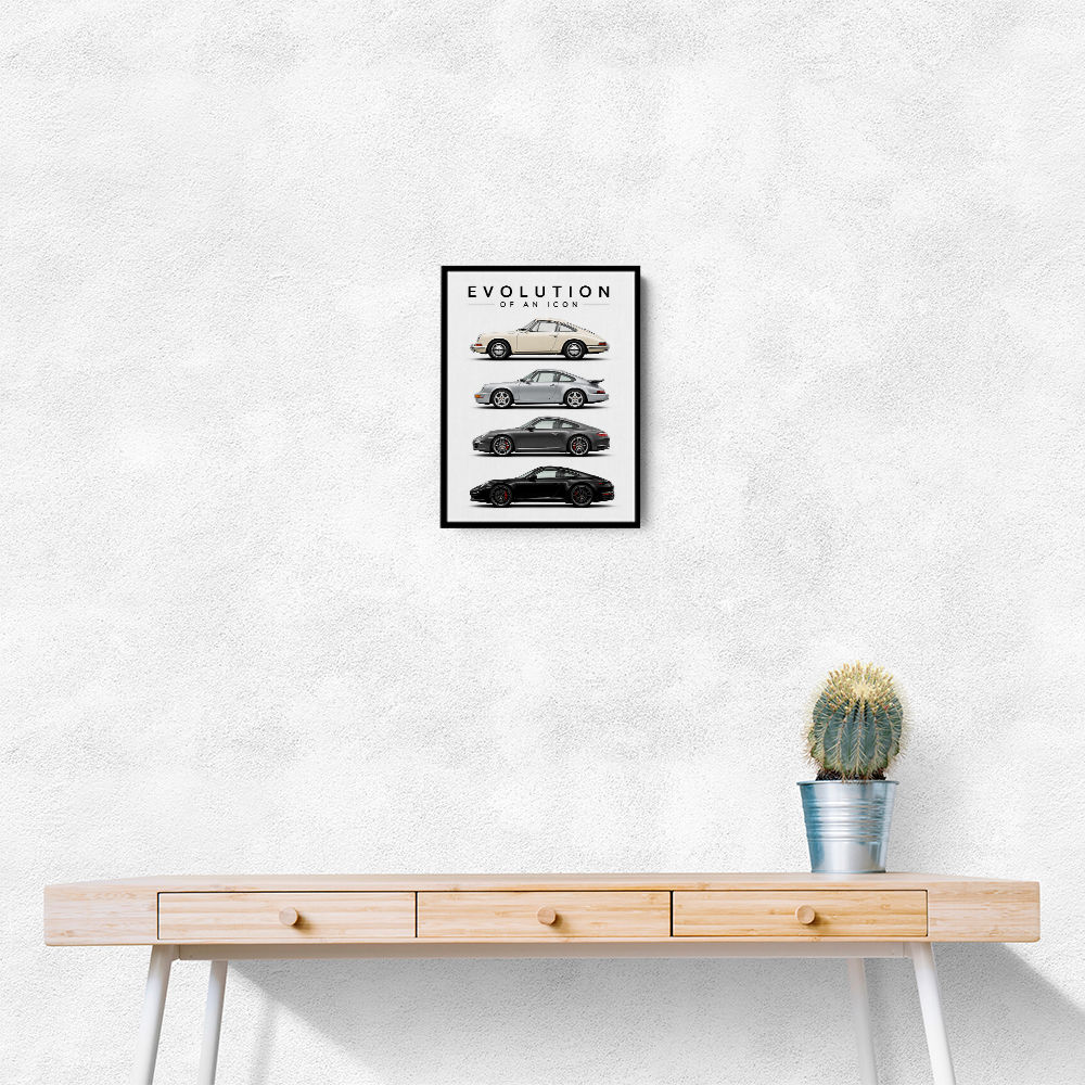 Porsche Sports Cars Evolution Iconic Wall Art