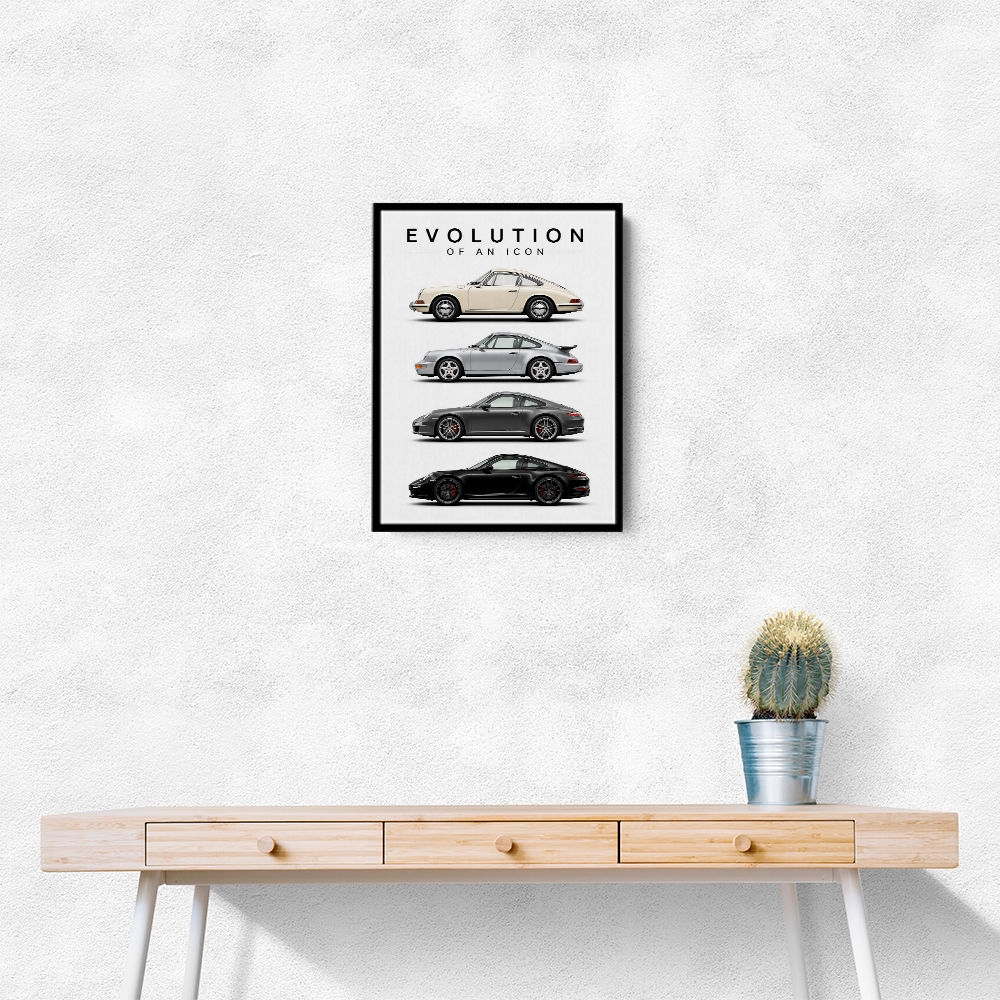 Porsche Sports Cars Evolution Iconic Wall Art