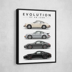 Porsche Sports Cars Evolution Iconic Wall Art