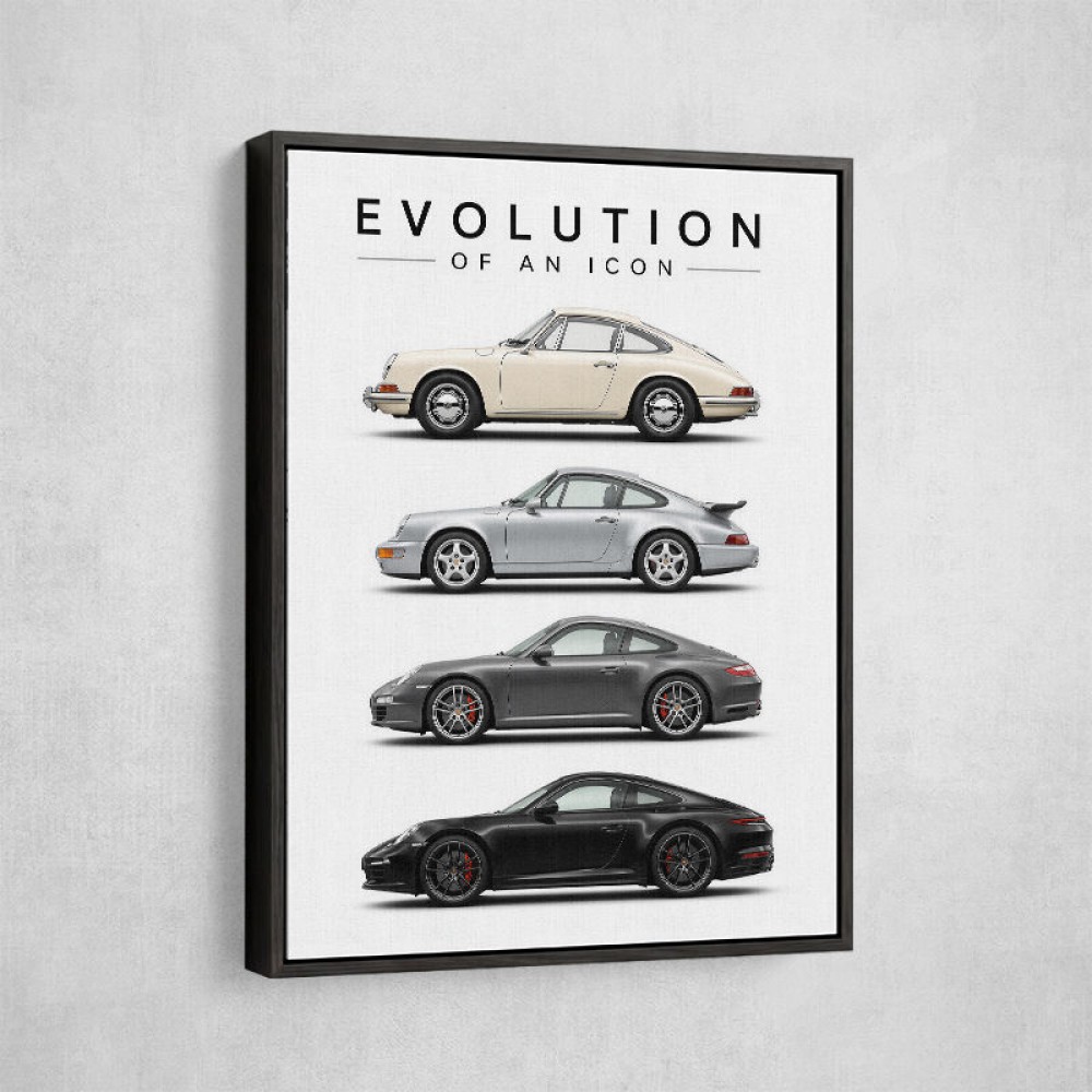 Porsche Sports Cars Evolution Iconic Wall Art