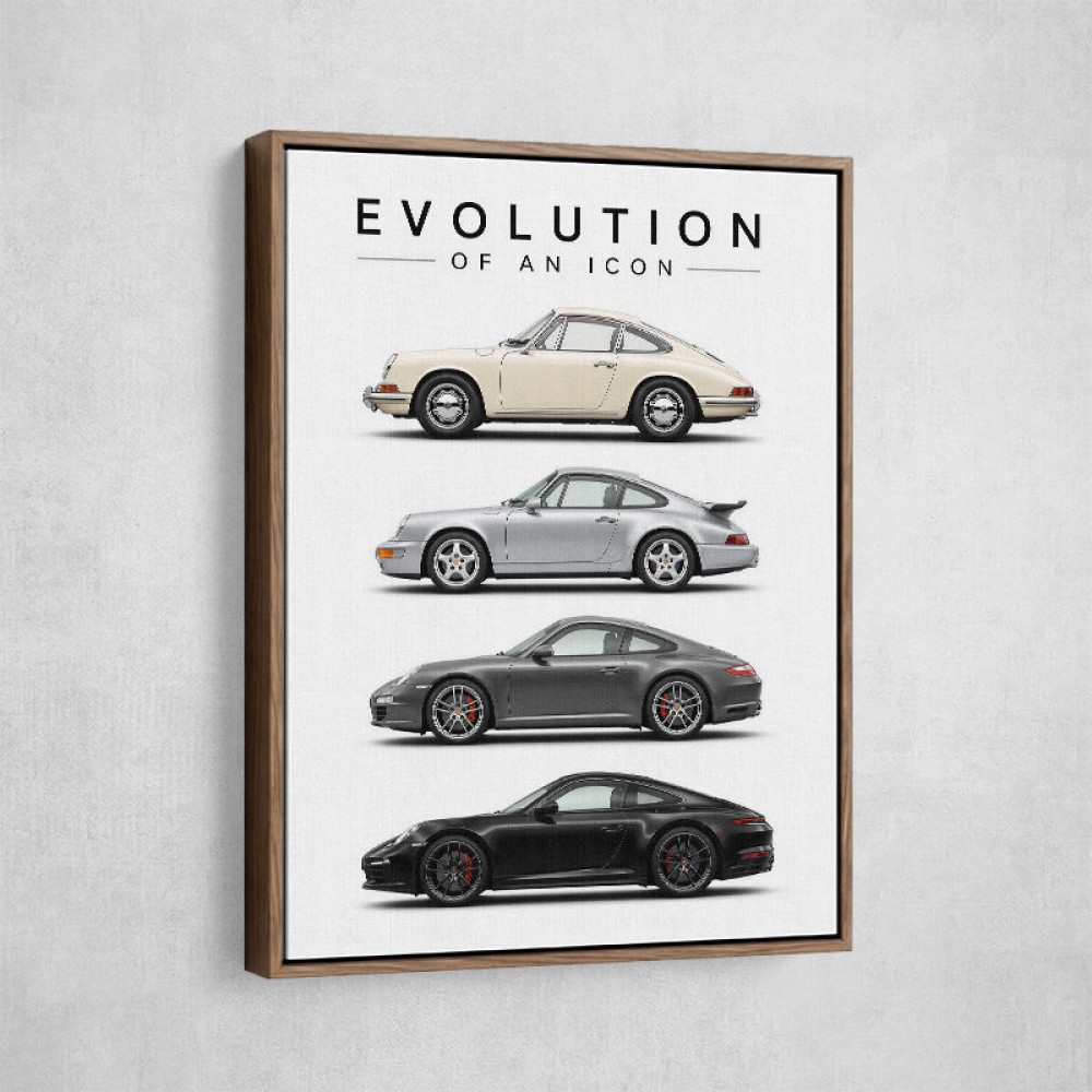 Porsche Sports Cars Evolution Iconic Wall Art