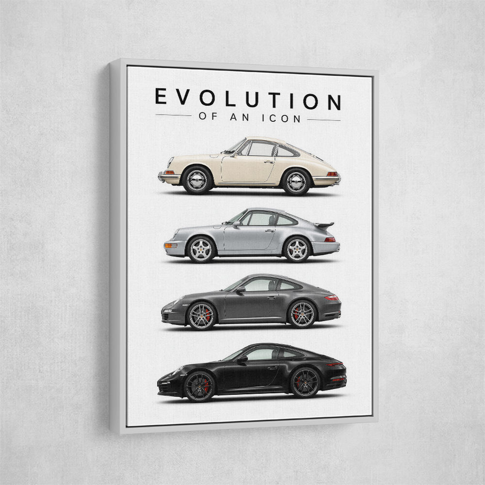 Porsche Sports Cars Evolution Iconic Wall Art