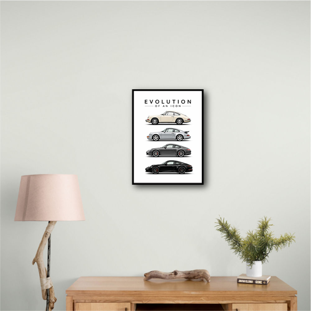 Porsche Sports Cars Evolution Iconic Wall Art