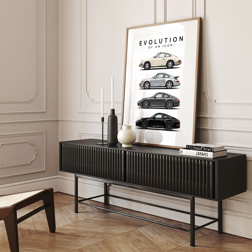 Porsche Sports Cars Evolution Iconic Wall Art