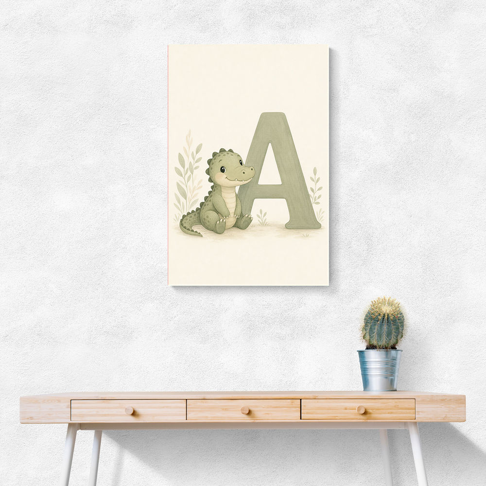 A For Alligator Nursery Wall Art