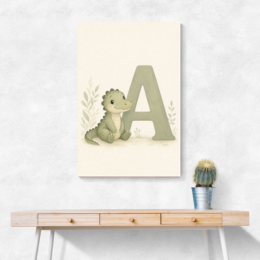 A For Alligator Nursery Wall Art