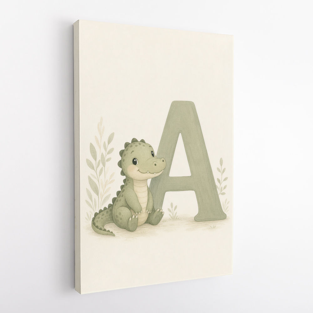 A For Alligator Nursery Wall Art