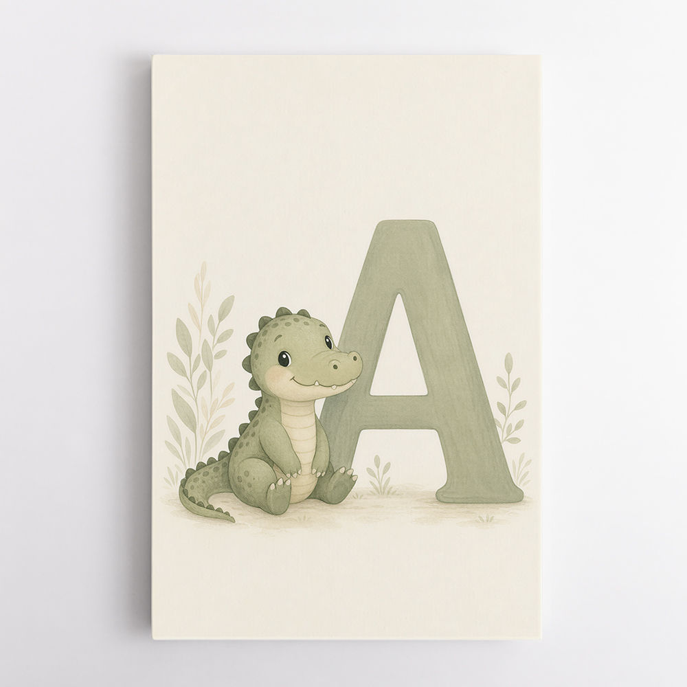 A For Alligator Nursery Wall Art