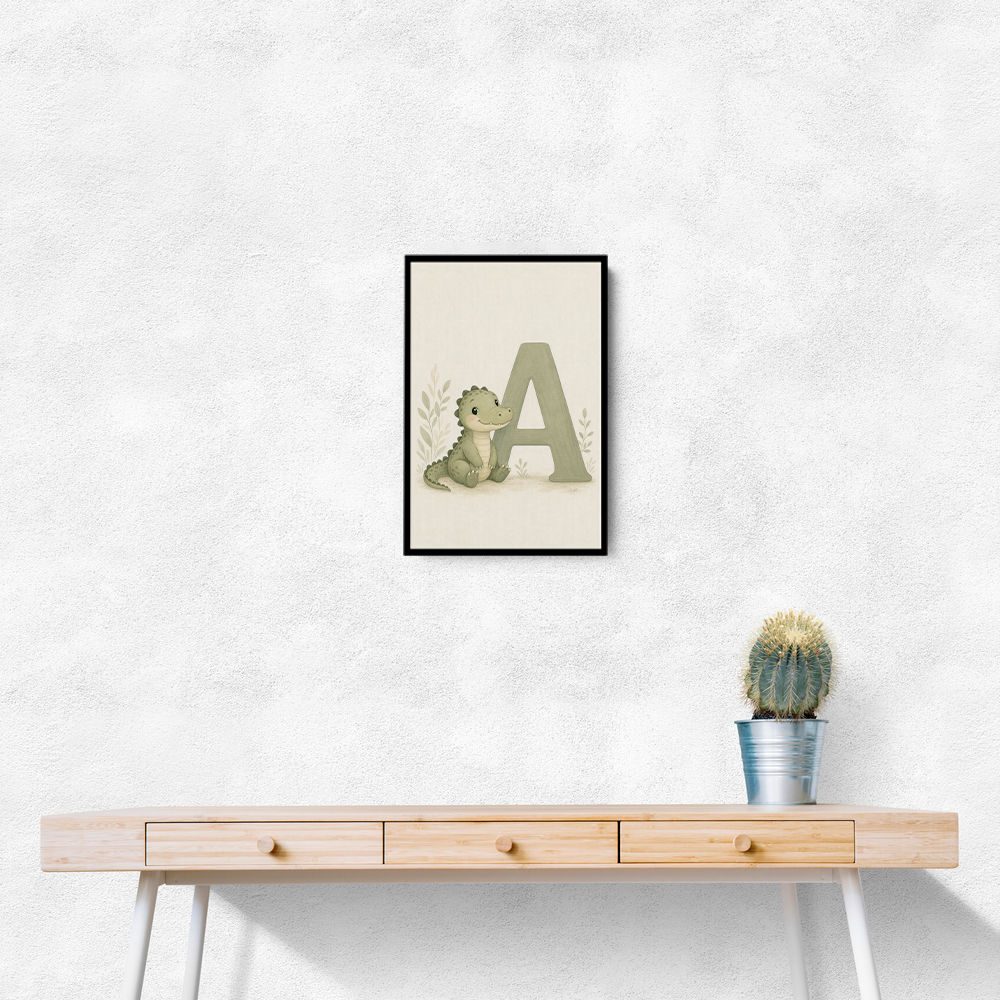 A For Alligator Nursery Wall Art