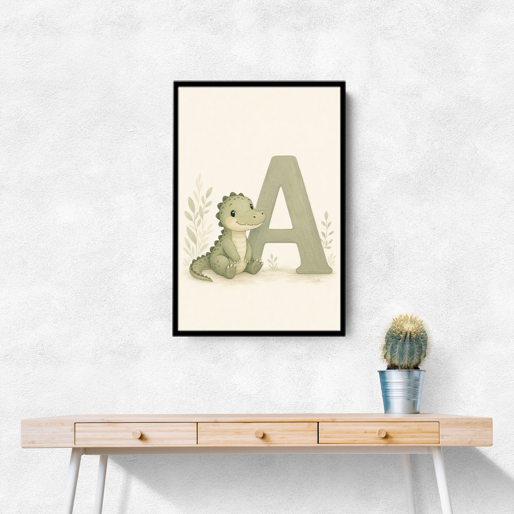 A For Alligator Nursery Wall Art