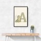 A For Alligator Nursery Wall Art