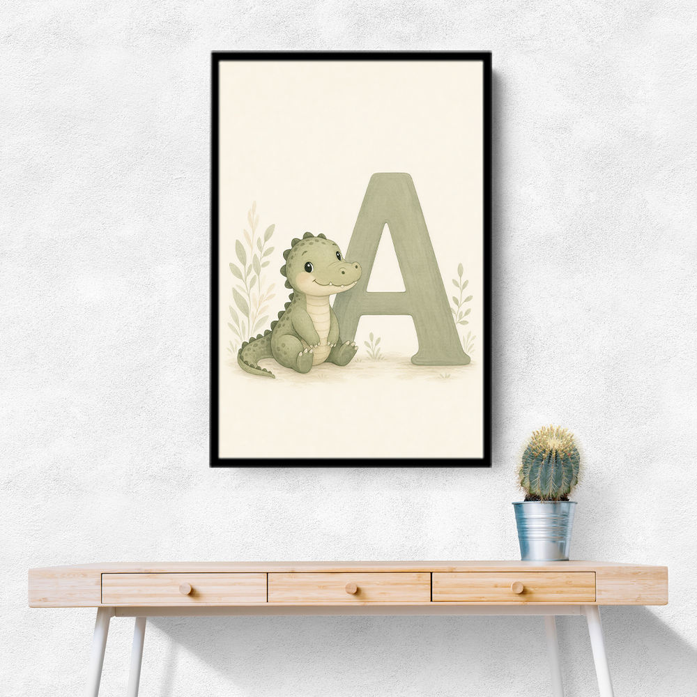A For Alligator Nursery Wall Art