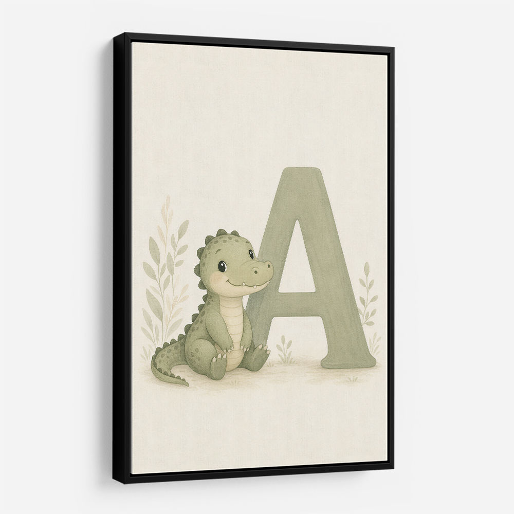 A For Alligator Nursery Wall Art