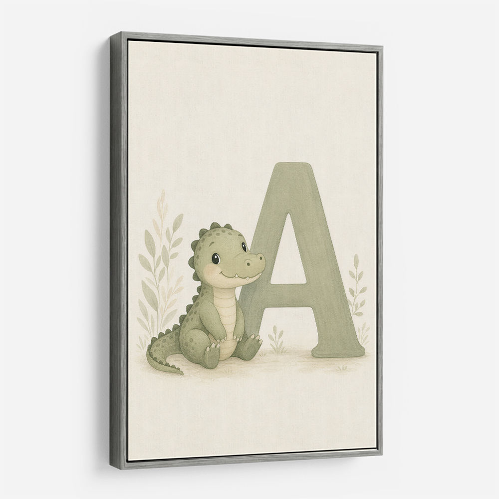 A For Alligator Nursery Wall Art