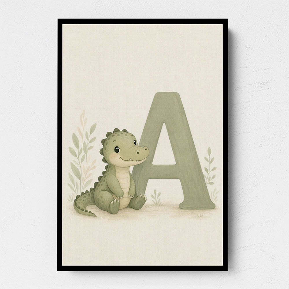 A For Alligator Nursery Wall Art