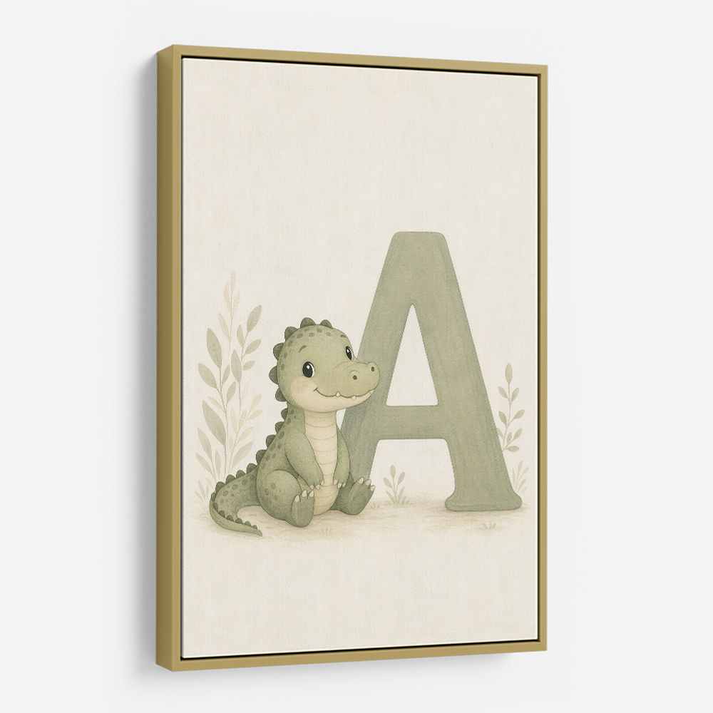A For Alligator Nursery Wall Art