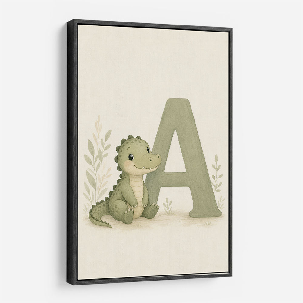 A For Alligator Nursery Wall Art